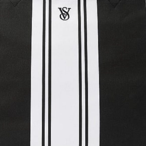 Victoria’s Secret Striped Tote in Black & White. 20.25"L x 12.5"H x 6.5"W - Picture 5 of 9